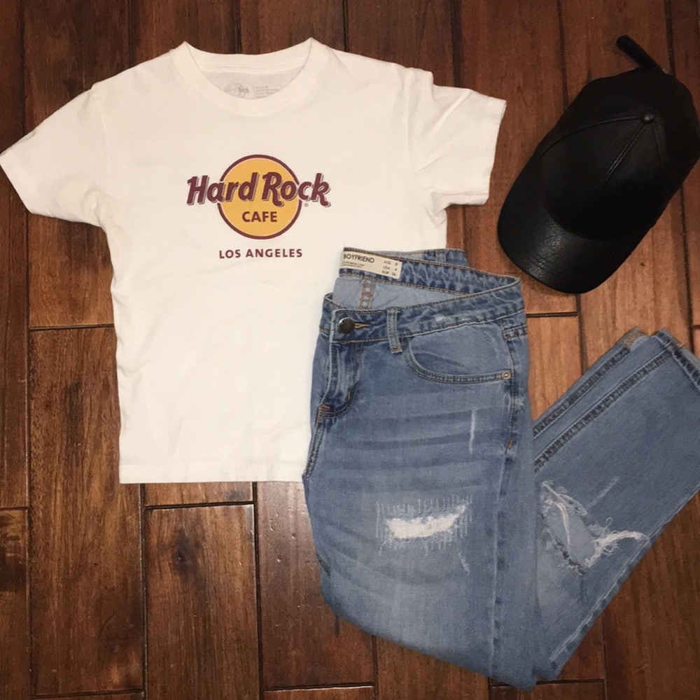 hard rock crop tee